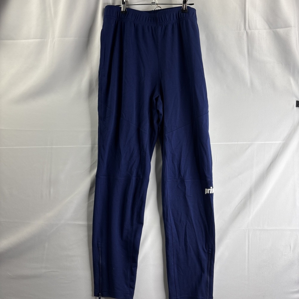 Prince Men's Medium Blue White Pickleball Ankle Zip Pants Athletic Tennis